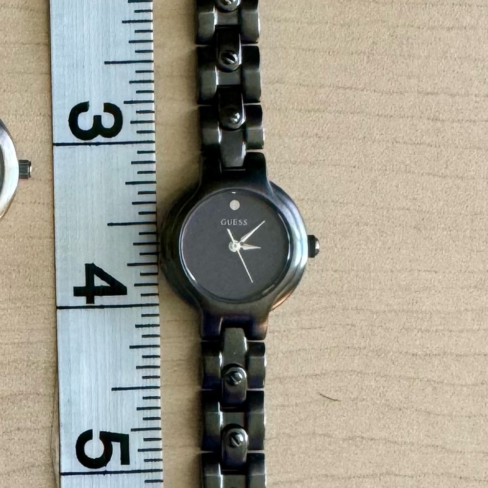 Guess Black / Charcoal Women's Watch Dark purple face